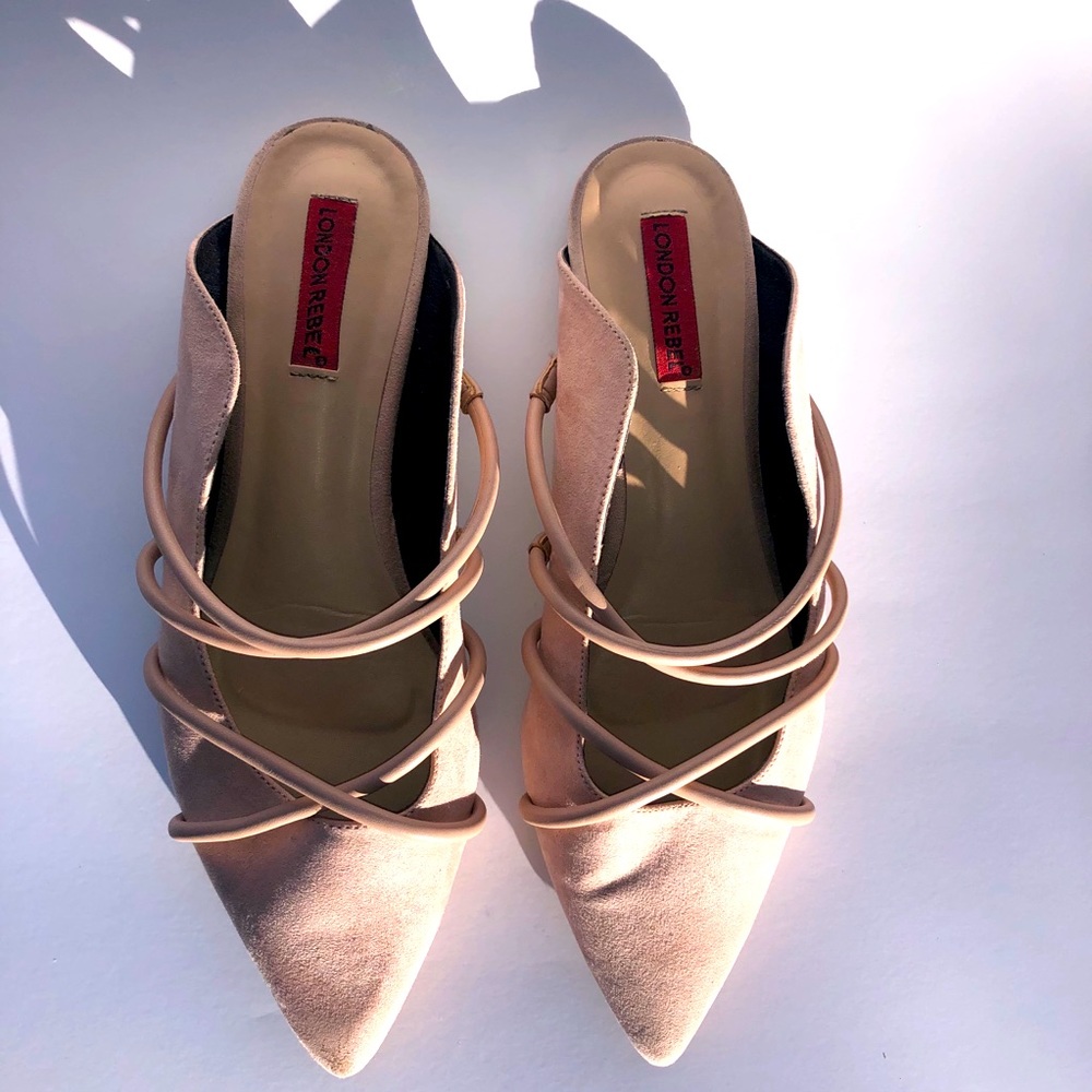 Strapped slide on flats London rebel size 11